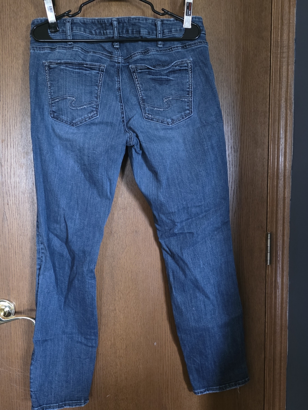 Silver Jeans Straight Womens Denim in Medium Blue Wash - Picture 3 of 4